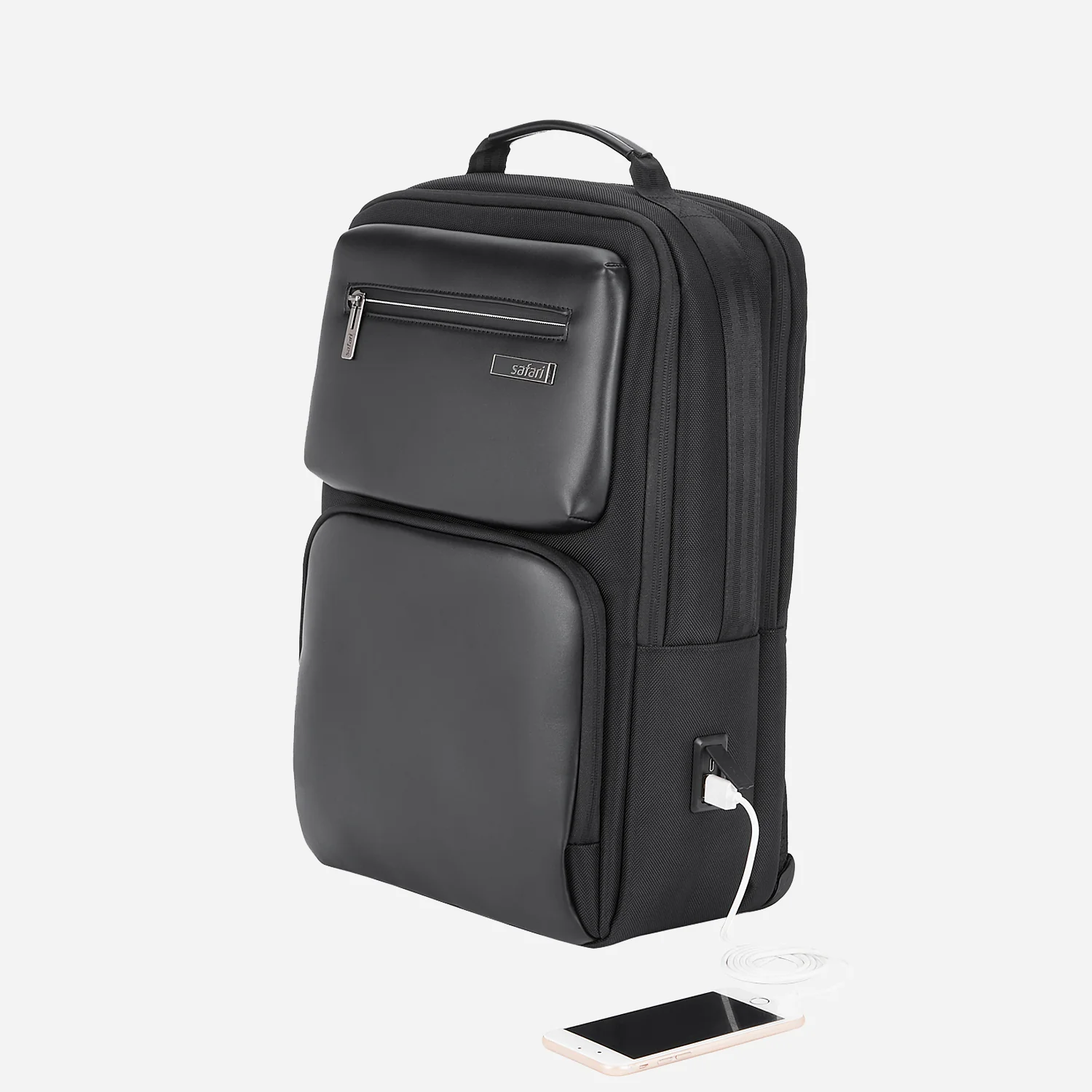 Safari Whisk 16L Black Formal Backpack with Laptop Sleeve and USB Charging port - Image 13