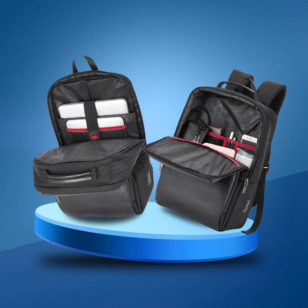 Safari Whisk 16L Black Formal Backpack with Laptop Sleeve and USB Charging port - Image 6