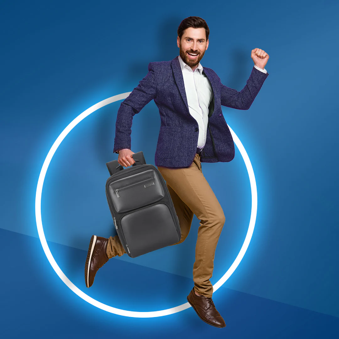 Safari Whisk 16L Black Formal Backpack with Laptop Sleeve and USB Charging port - Image 9