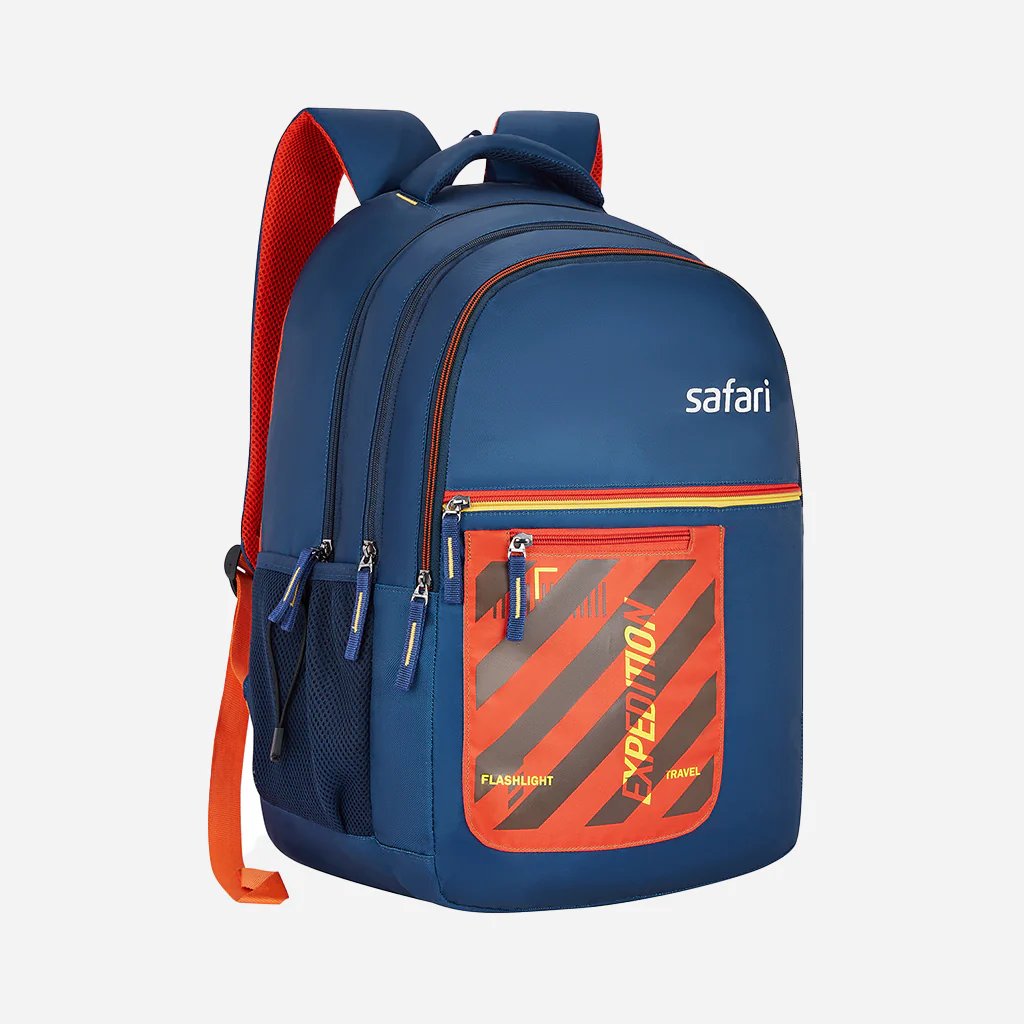 Safari Wing 15 37L Blue School Backpack with Pencil Pouch - Image 3