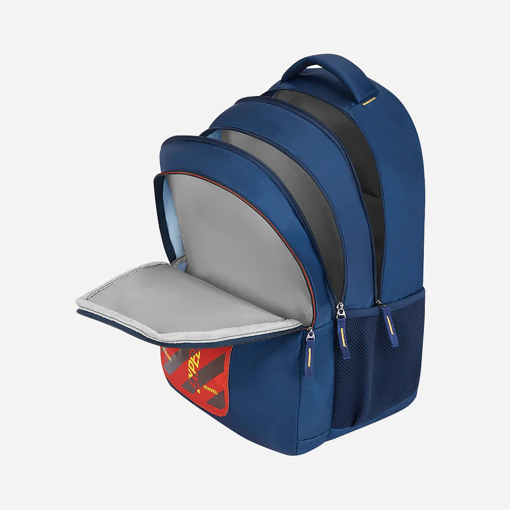 Safari Wing 15 37L Blue School Backpack with Pencil Pouch - Image 6