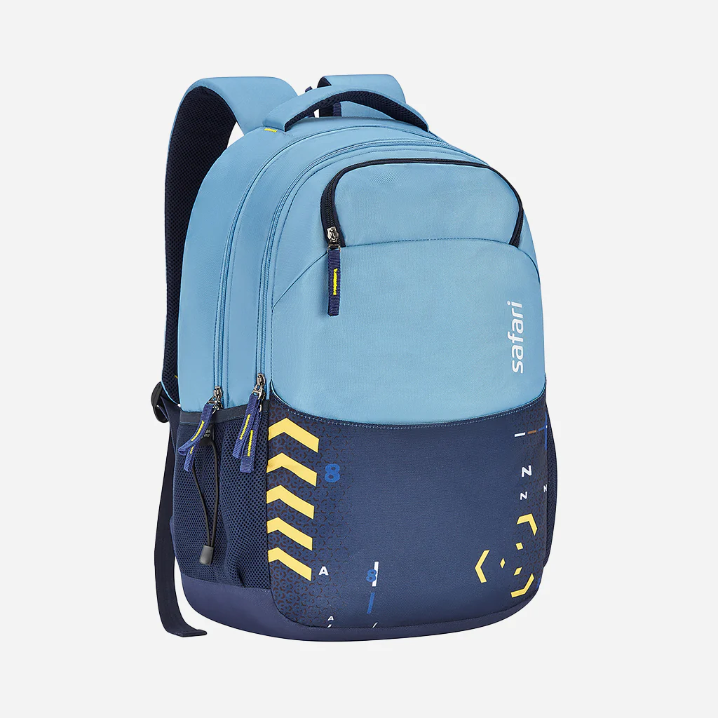 Safari Wing 16 37L Blue School Backpack with Pencil Pouch - Image 3