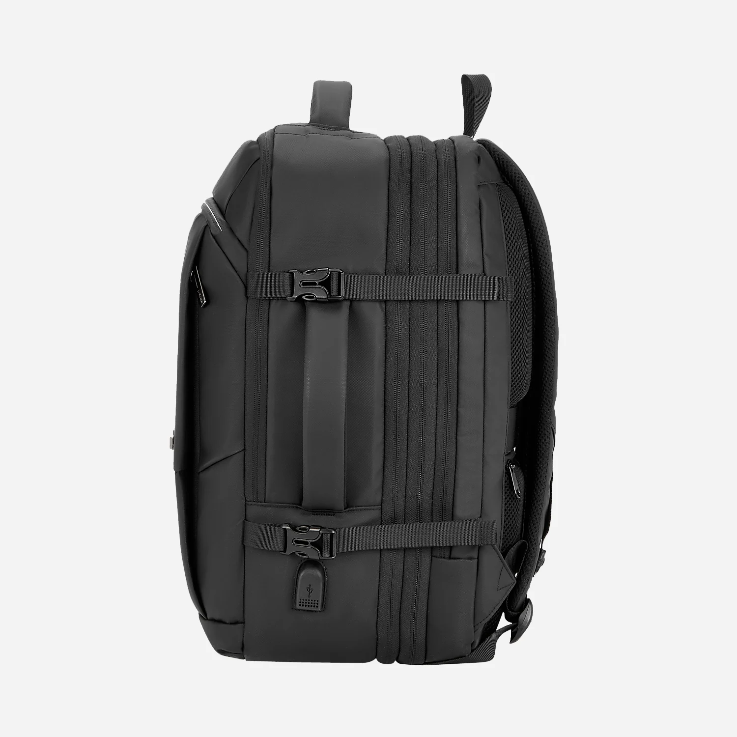 Safari Zeus 33L Black Formal Backpack Suitcase with Two Way Handle, Luggage Style Packing and Compression Straps - Image 9