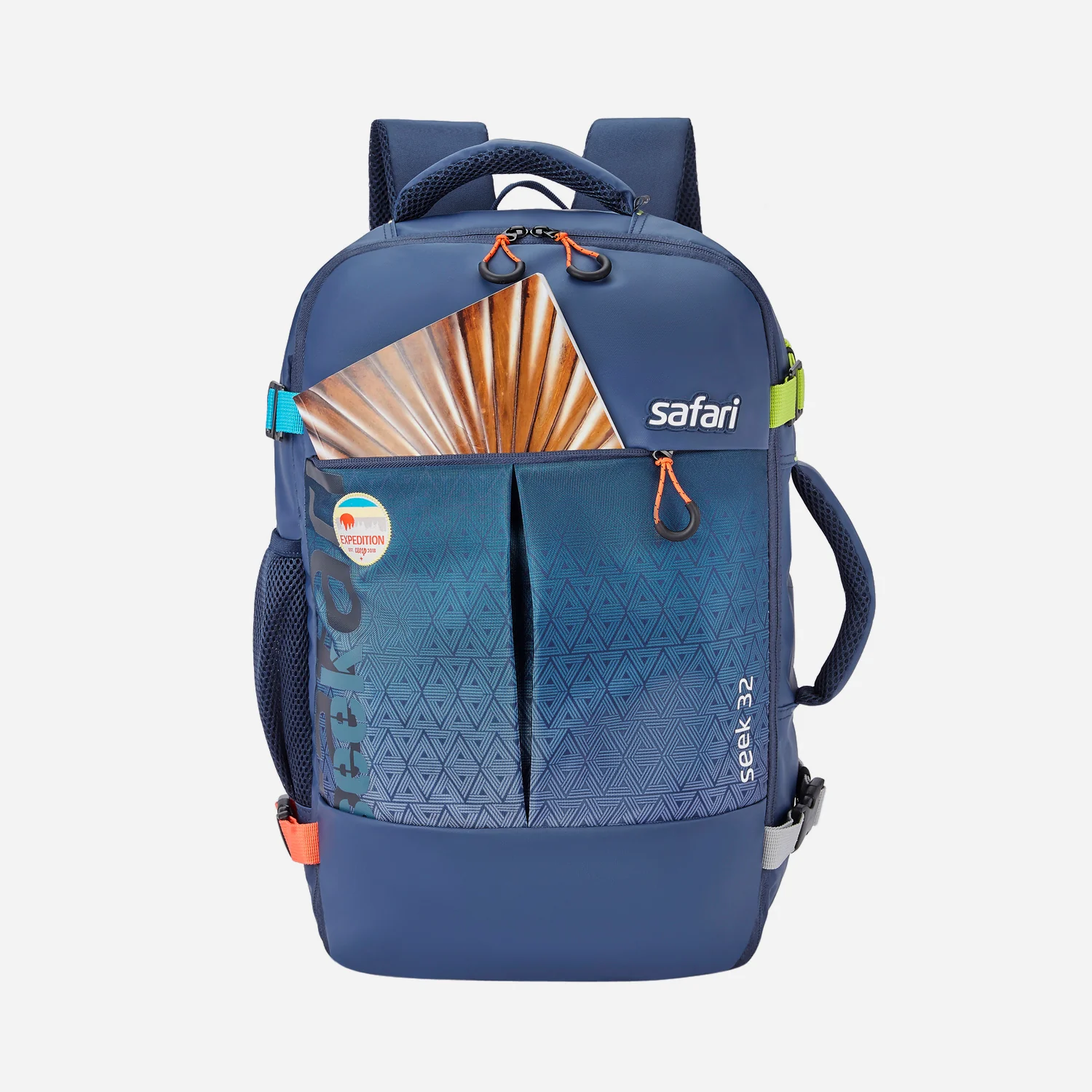 Safari Seek 32L Blue Backpack Suitcase Two Way Handle, Luggage Style Packing and Compression Straps - Image 8