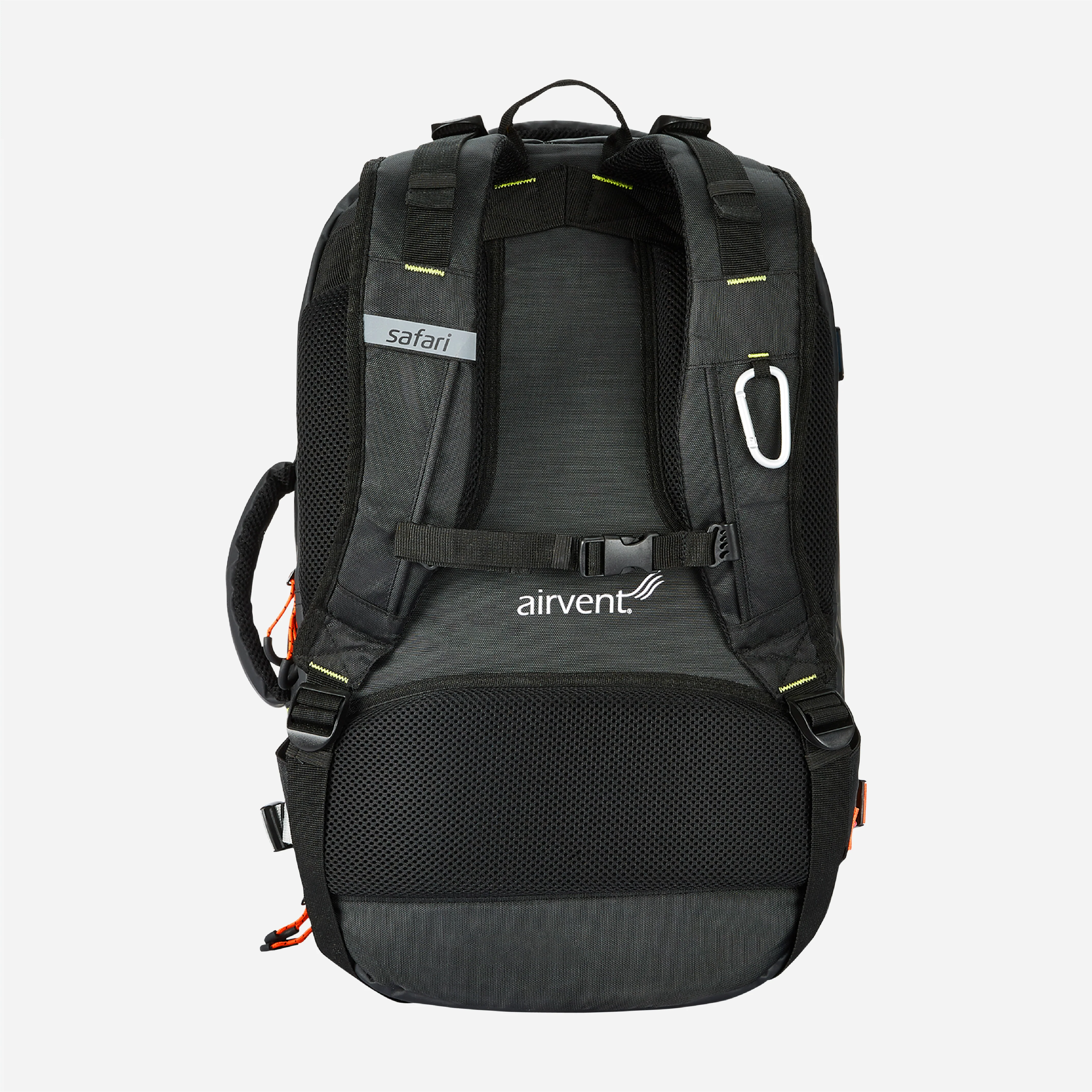 Safari Seek 45L Black Backpack Suitcase with Two Way Handle, Chest Straps & Luggage Style Packing - Image 5