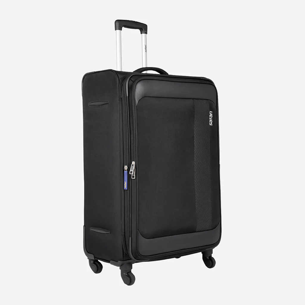Slant Anti Theft Soft Luggage with Securi Zipper, TSA Lock and Organized Interior with Wet Pouch- Black - Image 12