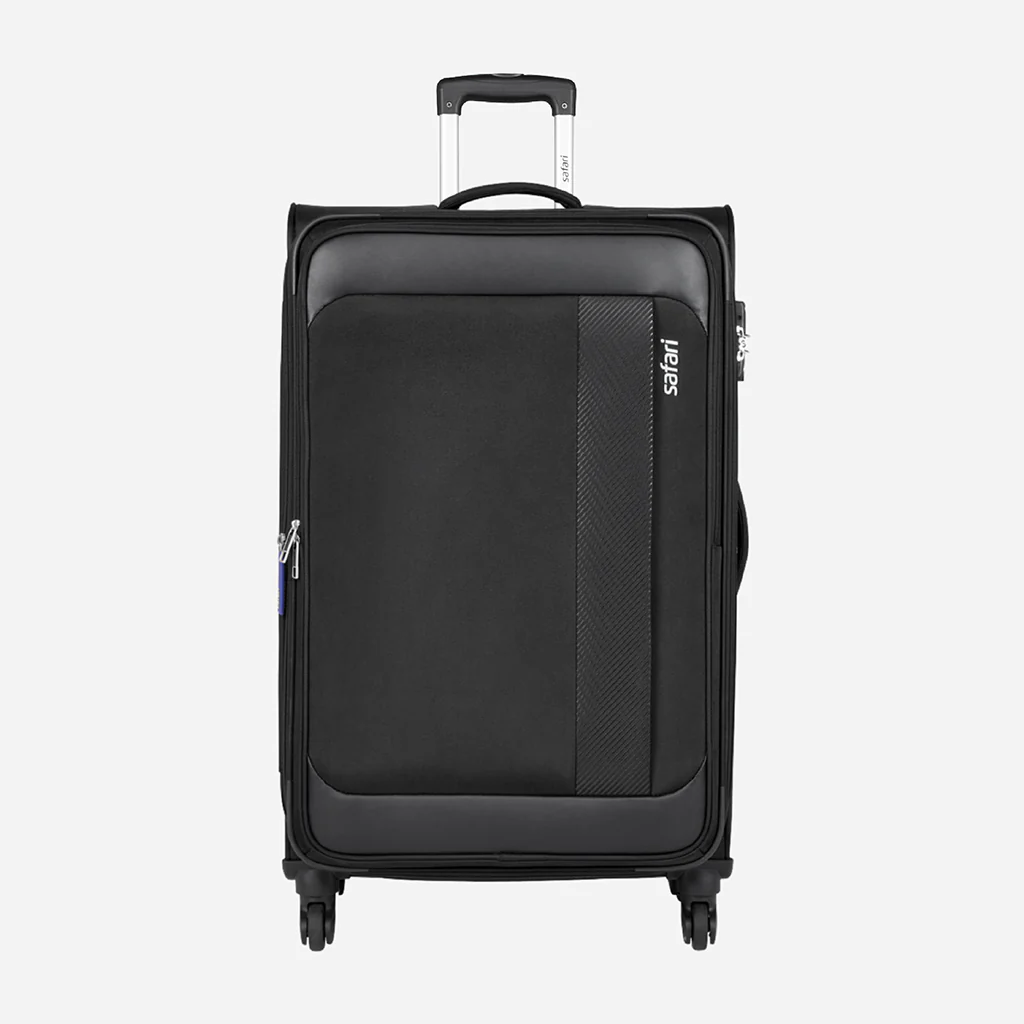 Slant Anti Theft Soft Luggage with Securi Zipper, TSA Lock and Organized Interior with Wet Pouch- Black - Image 19