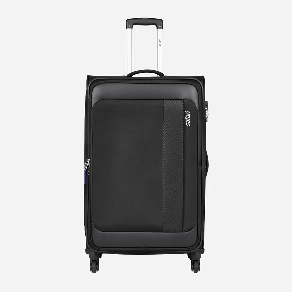 Slant Anti Theft Soft Luggage with Securi Zipper, TSA Lock and Organized Interior with Wet Pouch- Black - Image 3