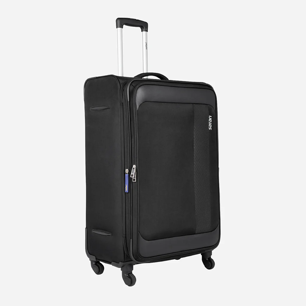 Slant Anti Theft Soft Luggage with Securi Zipper, TSA Lock and Organized Interior with Wet Pouch- Black - Image 4