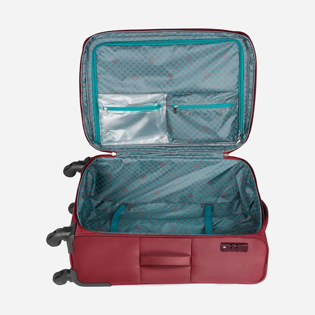 Safari Slant Red Trolley Bag with TSA Lock & Organized Interior - Image 8