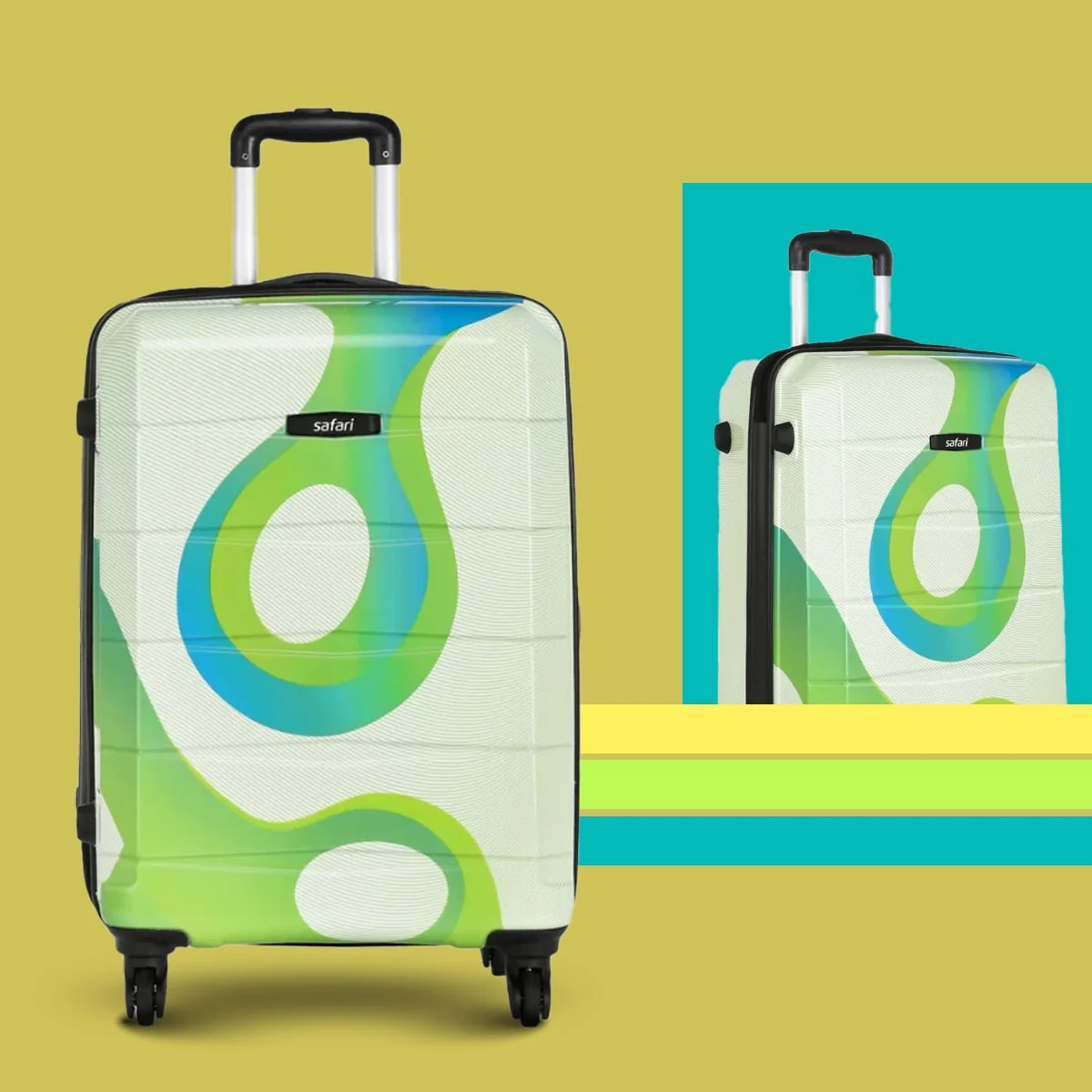 Safari Tiffany Printed Trolley Bag with 360° Wheels - Image 13