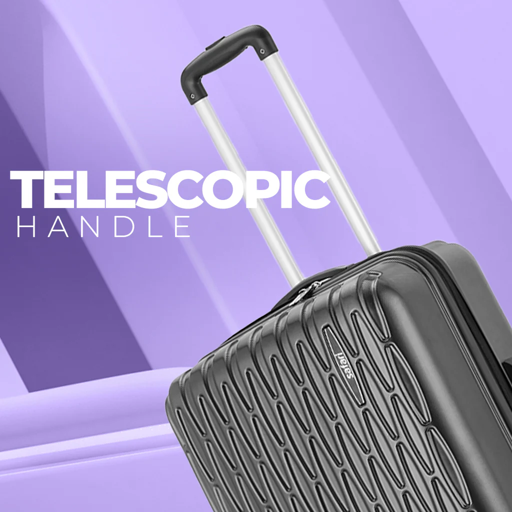 Safari Twister Gun Metal Trolley Bag with TSA Lock & Anti Theft Zipper - Image 4