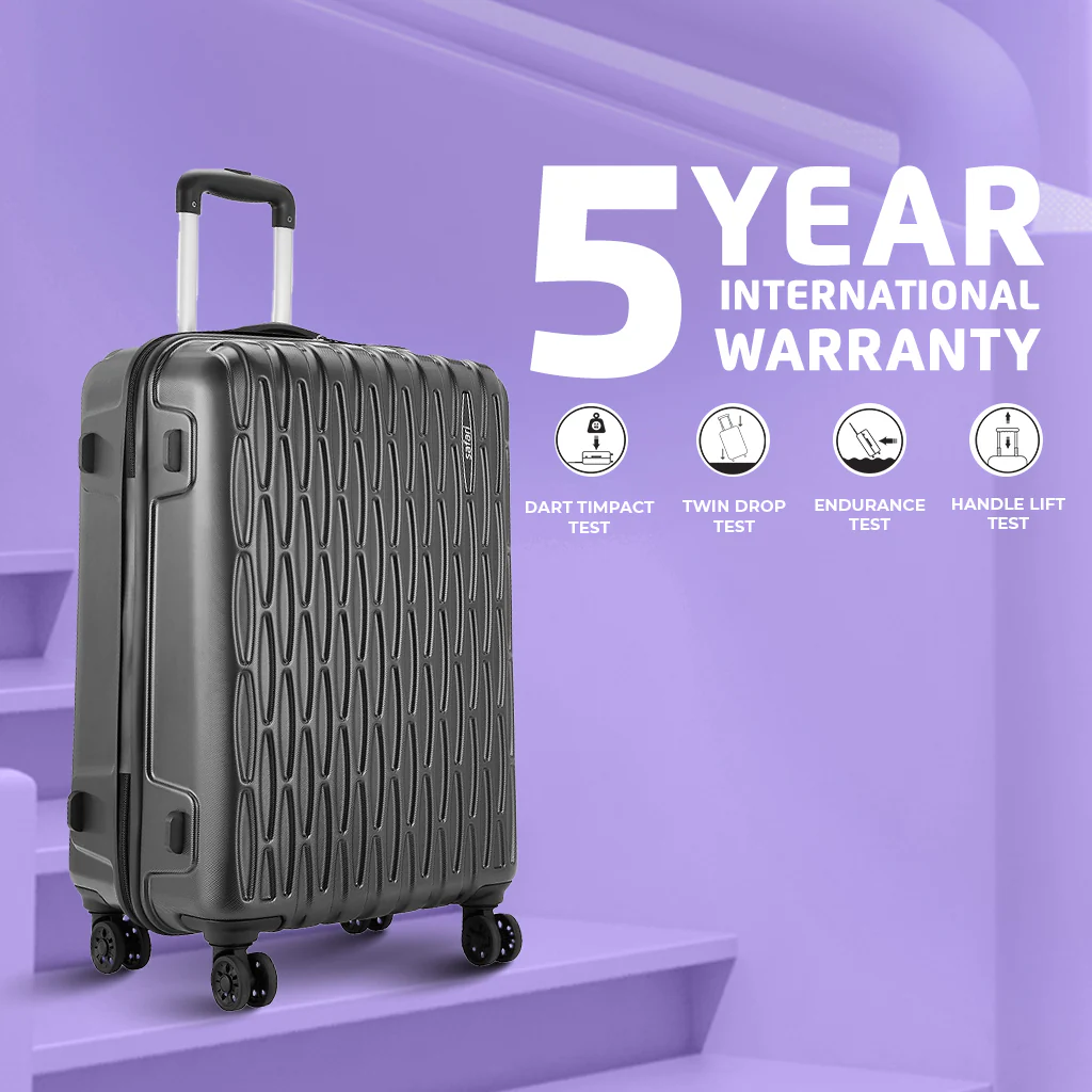 Safari Twister Gun Metal Trolley Bag with TSA Lock & Anti Theft Zipper - Image 8