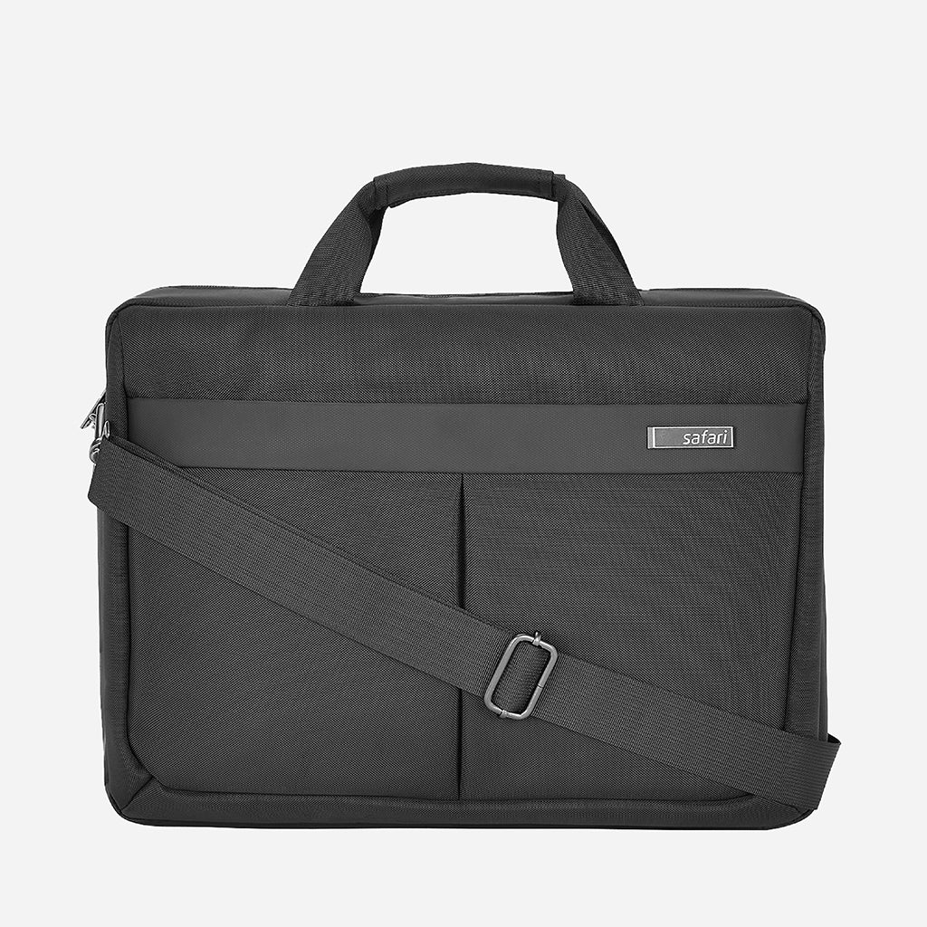 Safari Urban Messenger Bag with Smart Sleeve - Black - Image 4