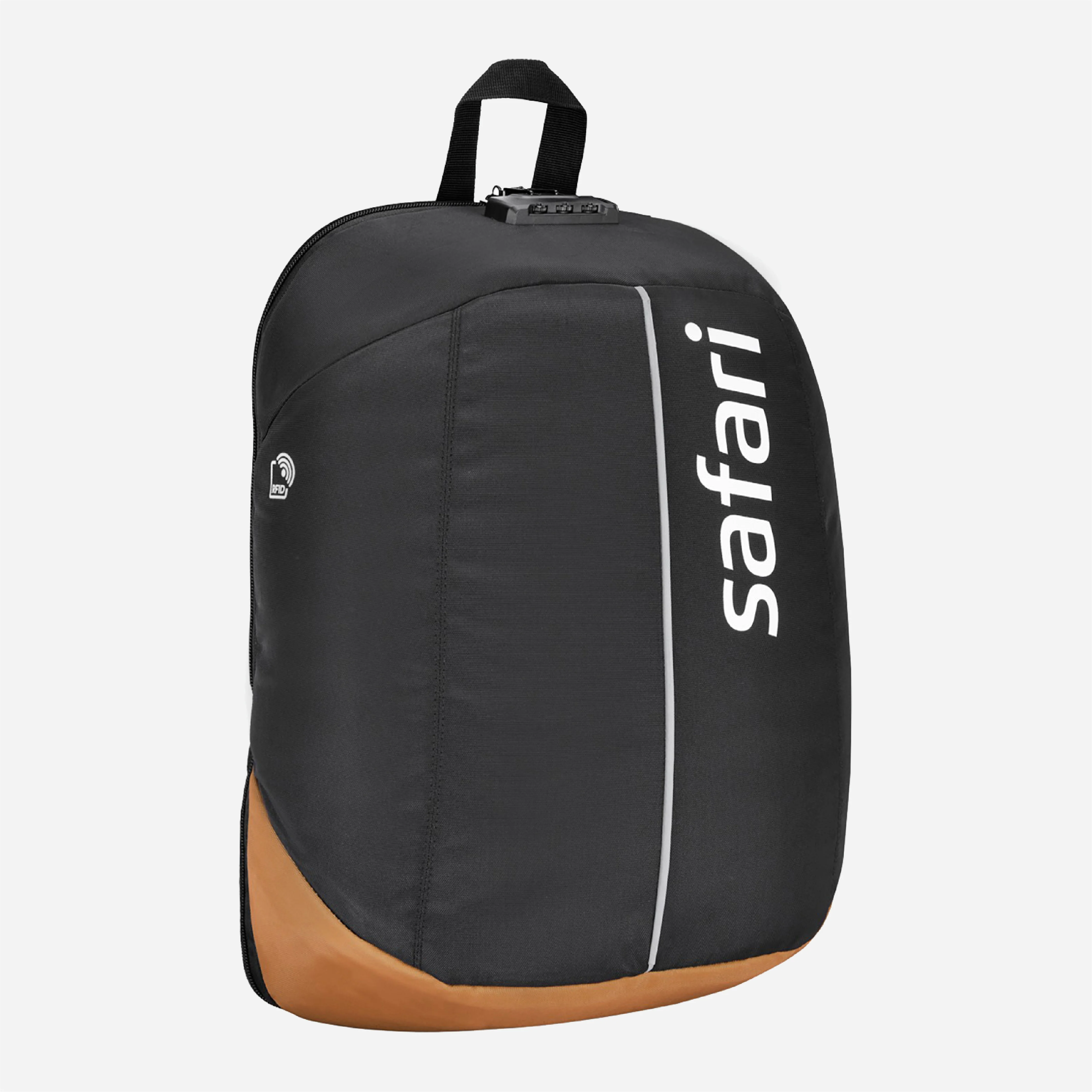 Safari Vault 27L Black Antitheft Laptop Backpack with Combination Lock, USB Port and RFID Pocket - Image 4